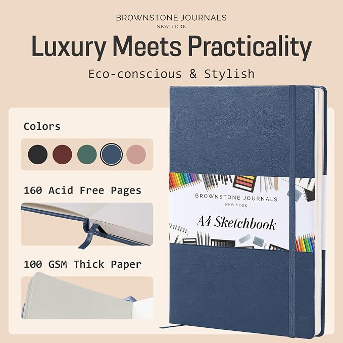 BROWNSTONE JOURNALS A4 Sketch Book Hardcover - Image 2