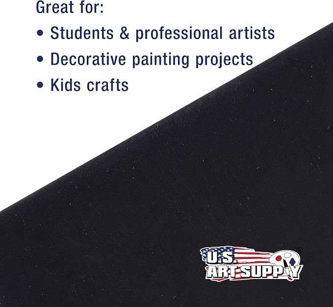 U.S. Art Supply 9 X 12 Inch Black Art Canvas Board Panels 6 Pack - Image 5