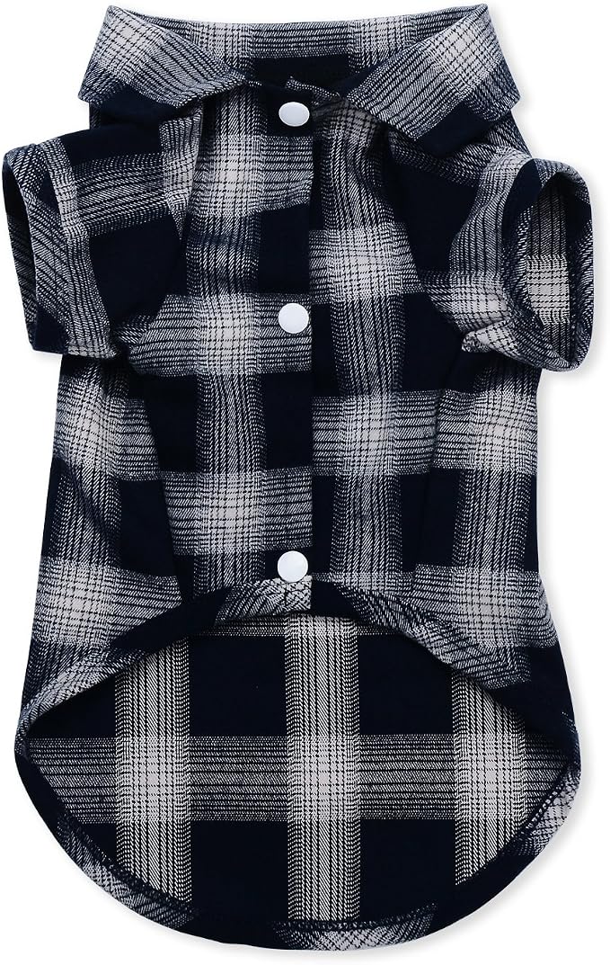 Koneseve Dog Shirt Pet Plaid Clothes T-Shirts Sweater Bottoming Shirt by Koneseve