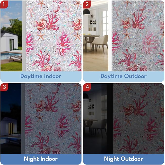 ADD.HERES Window Privacy Film, Stained Glass Decorative Static Cling, Removable - Image 5