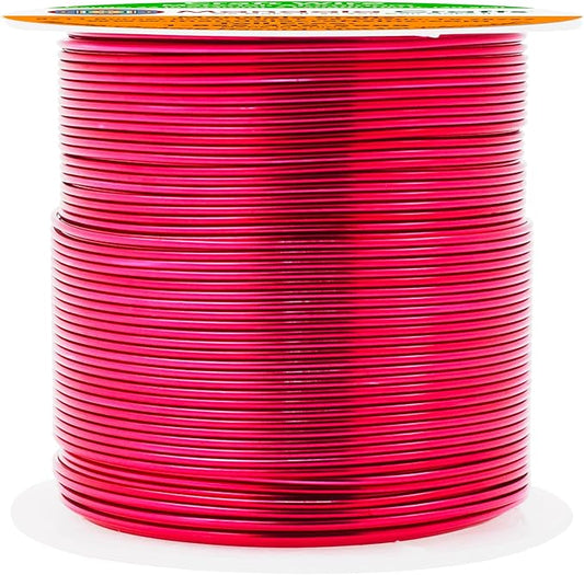 Mandala Crafts 22 Gauge Anodized Aluminum Craft Wire for Jewelry Making - 100 FT Colored Flexible Raspberry Wire - Bendable for Bonsai Armature Crafting Sculpting