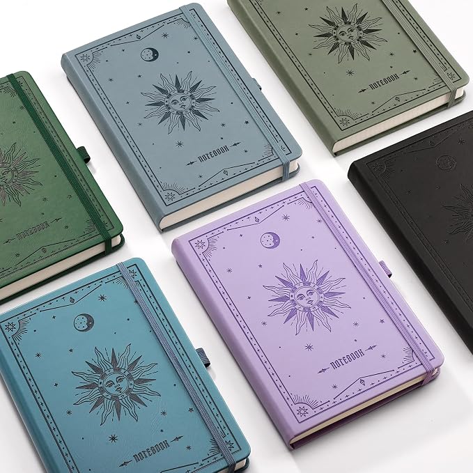 EMSHOI Lined Journal Notebook, 320 Numbered Pages, A5 Size | Leather Hardcover - Image 9
