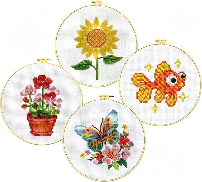 Zhenqing 4-Piece Cross Stitch Kit by ZhenqingHomeFlagship