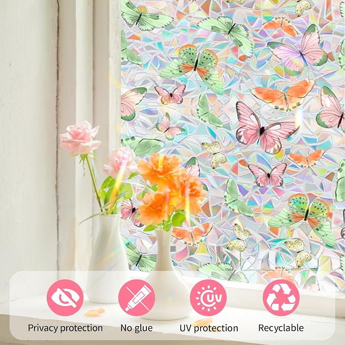 Bloss Butterfly Stain Glass Window Film - Image 8