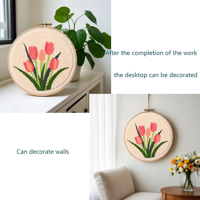 Myfelicity Punch Needle kit, Tulip Embroidery Kit - Image 3