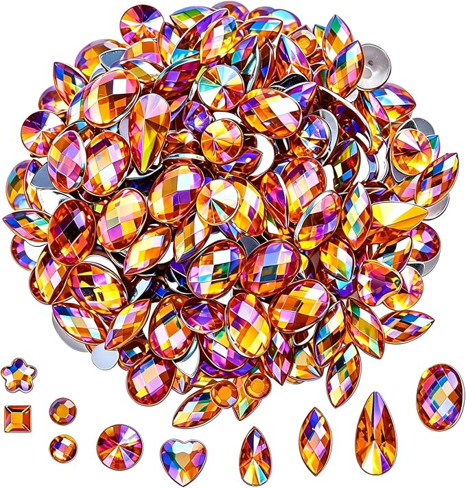 1000 Pcs Crystal AB Colorful Jewels Gems by KDCQAH