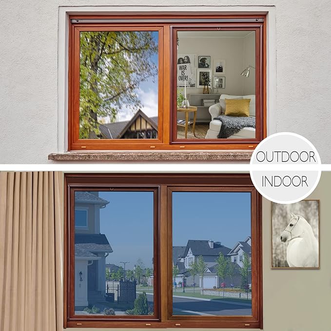 HIDBEA One Way Mirror Window Privacy Film Daytime, Heat Control Sun Blocking - Image 7