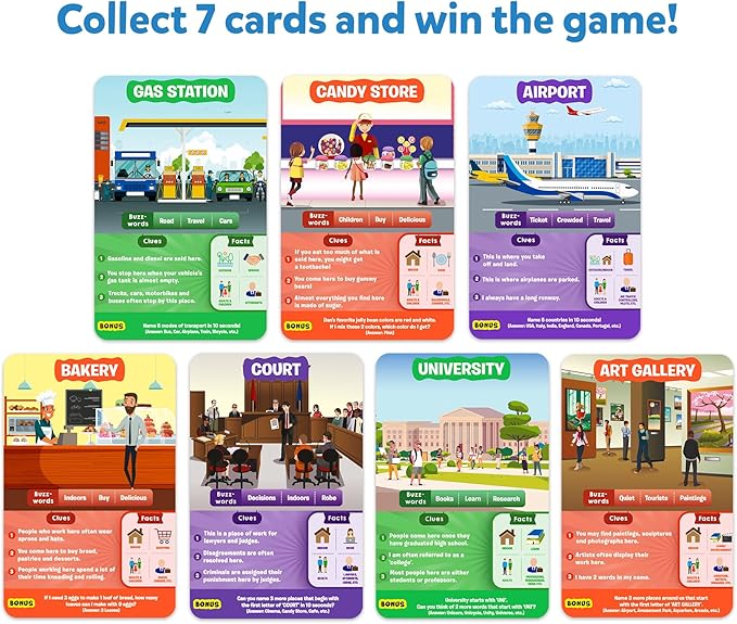 Skillmatics Guess in 10 Around Town, Perfect for Boys, Girls, Kids, and Families Who Love Card Games, Board Games, Travel Friendly, Gifts for Ages 6, 7, 8, 9 & Up