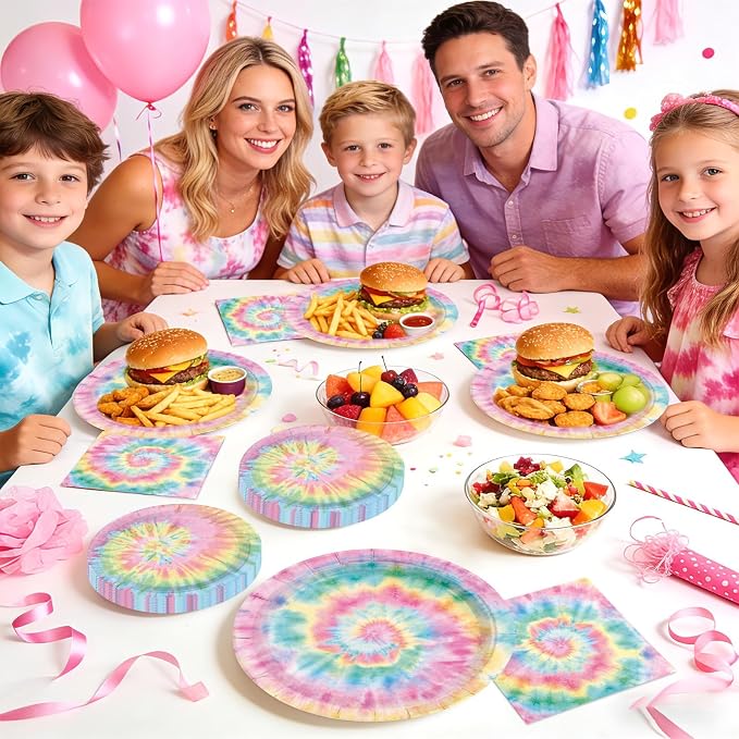200Pcs Tie Dye Party Decorations - Image 8