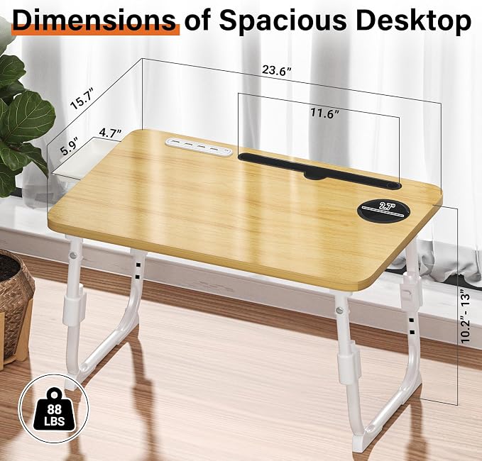 Lap Desk for Bed, Adjustable Laptop Desk - Image 4