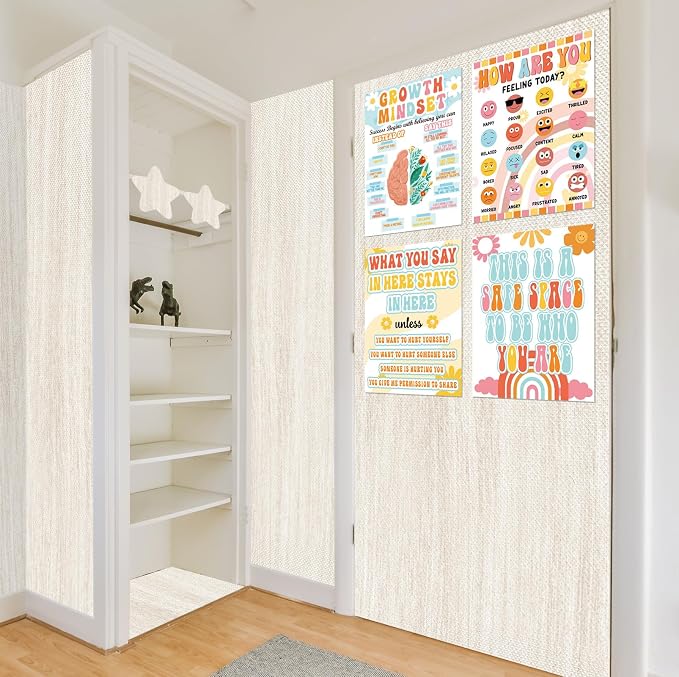 Inkspire Shiplap Bulletin Board Paper Roll, 14.8FTx47IN Large Reusable - Image 7