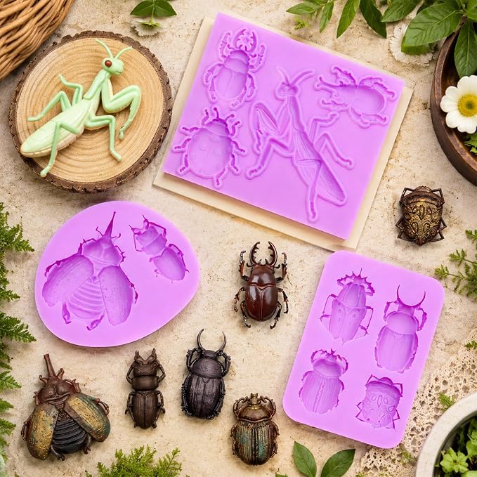 Insect Bug Beetle Fondant Silicone Mold Set of 3 - Image 4