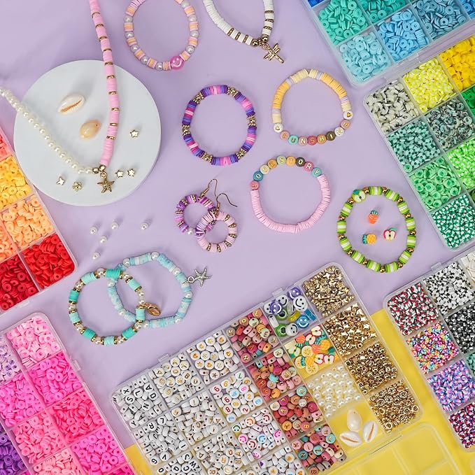 Sunlode 30, Beads for Bracelets 6 Boxes Bead for Jewelry Making Kit Friendship - Image 2