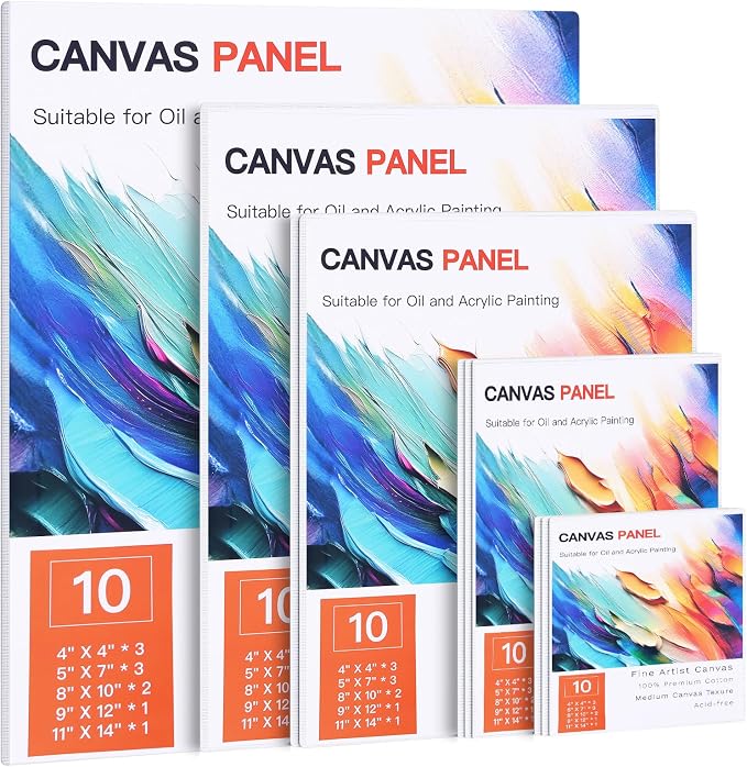 FIXWAL Canvas Boards for Painting 10 Pack, by Fixwal