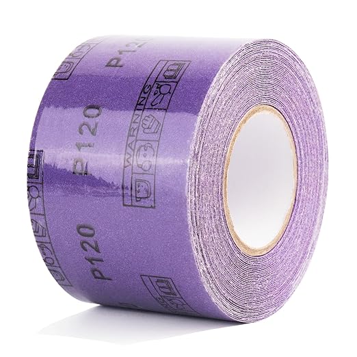 1000 Grit PSA Purple Film Ceramic Sandpaper Roll, 2-3/4" Wide Continuous 20 Yard Longboard Sanding Roll Wet Dry Sanding Blocks Self Adhesive Sticky Back Sanding Sheets for Woodworking Automotive