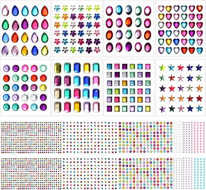 2102pcs Gems Stickers, Self Adhesive Gems - Image 3
