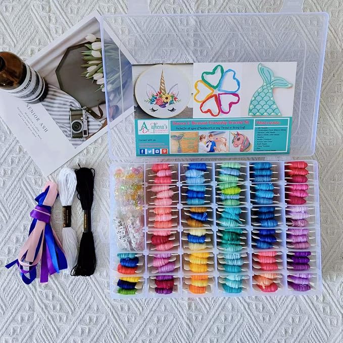 Athena's 200 Pcs Friendship Bracelet String Kit String Bracelet Making Kit - Image 6