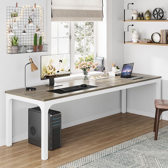 Tribesigns 78.7 Inches Extra Long Computer Desk 2 Person Desk, Double Long Desk - Image 5