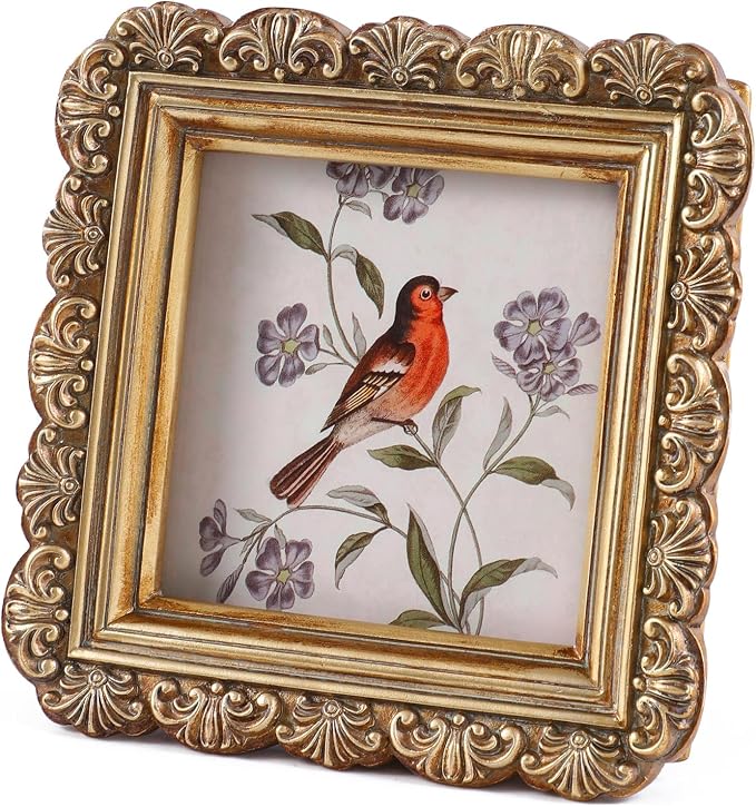 Vintage Picture Frames 3x3 Square Bronze Antique Picture Frames - Image 7