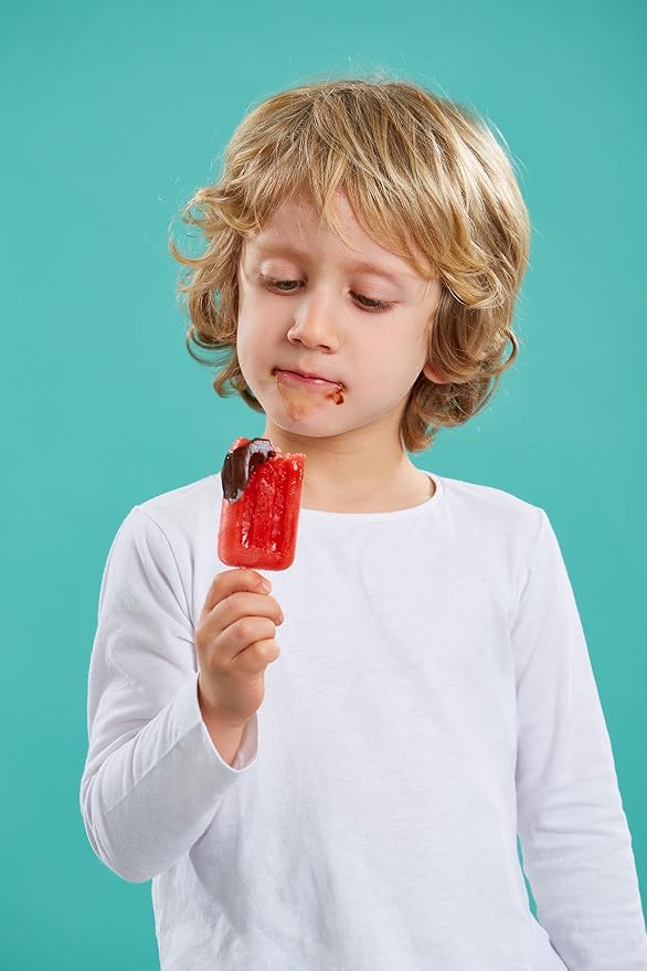 Lékué Set of 4 Stackable Popsicle Molds + Sticks & Lids | Homemade Freezer Ice - Image 2