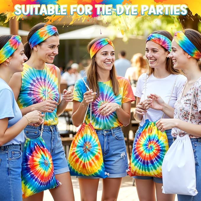 Abbylike 216 Pcs Tie Dye Party Supplies - Image 6