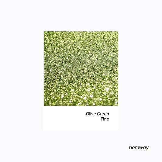 Hemway Glitter Grout Additive add Sparkle to Mosaic Tiles, Bathrooms, Wet Rooms, Kitchens, Tiled Based Rooms and Cement Based Grouts 100g / 3.5oz - Olive Green