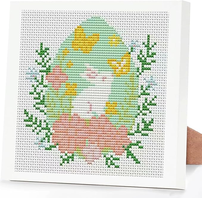 Tiwabb Cross Stitch Kits for Adults Beginners, Easter Egg Cross Stitch Kits by DIYHomeDecor