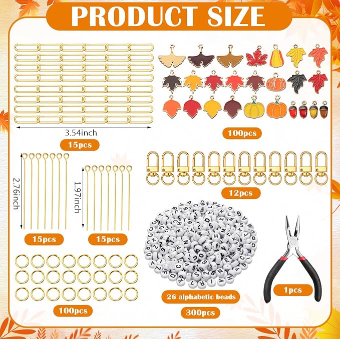 CraftyDream 558 Pcs Fall Charms - Image 2