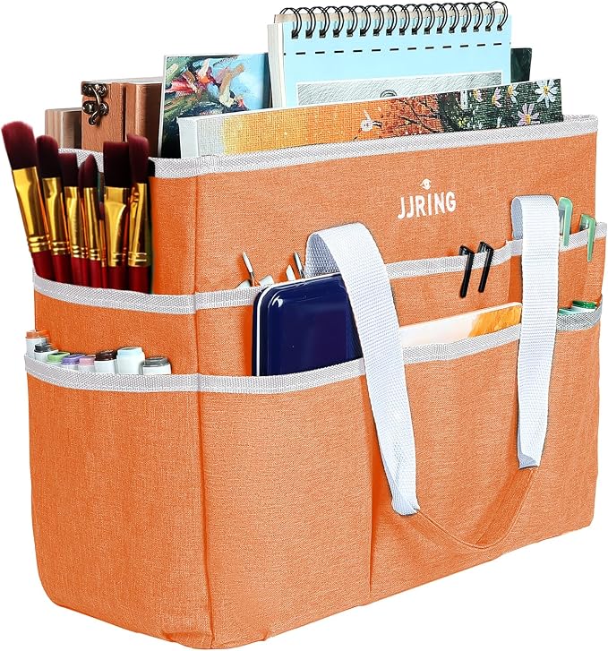 JJRING Craft Organizer Tote Bag, Large Art Storage Caddy by JJRING