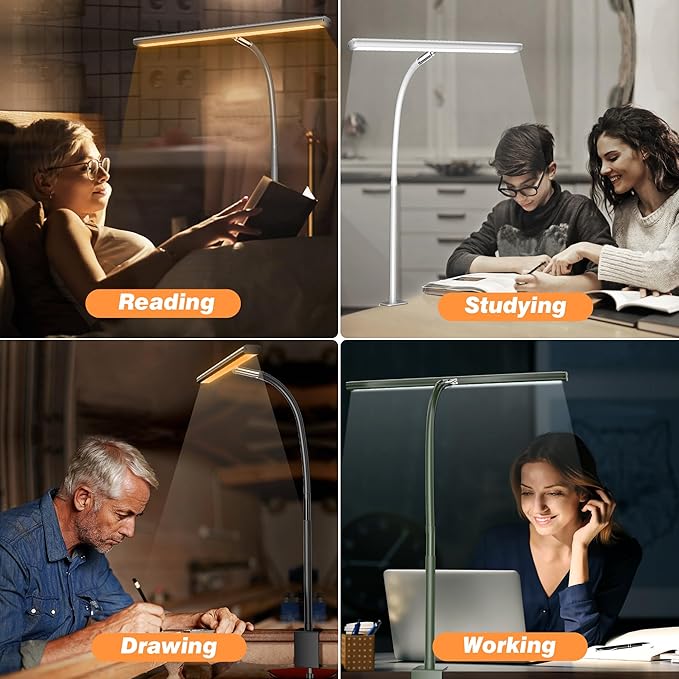 Airlonv LED Desk Lamp with Clamp, Dimmable Task Light - Image 5