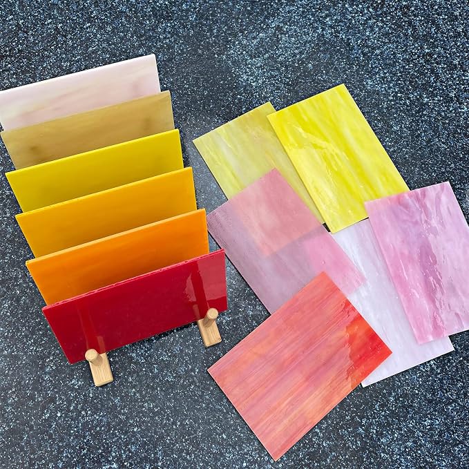 LITMIND 12 Sheets Stained Glass Variety Pack, 4 x 6 Inch Cathedral Art - Image 2