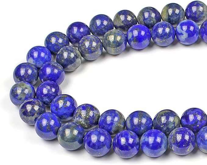 MJDCB Natural Lapis Lazuli Gemstone Loose Beads Round 4mm Energy Stone Healing by MJDCB