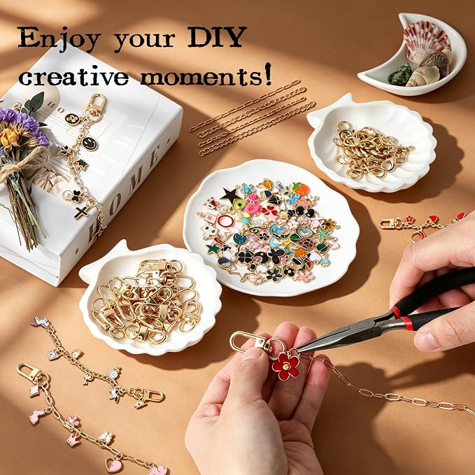 SUTROMA 423Pcs Lip Gloss Keychain Making Kit - Image 5
