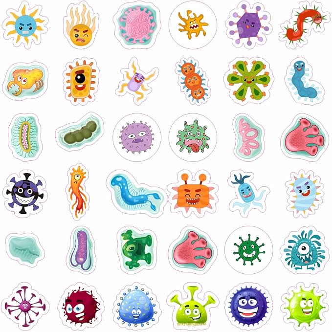 BulbaCraft Germ Stickers for Water Bottle and Laptop - Image 3