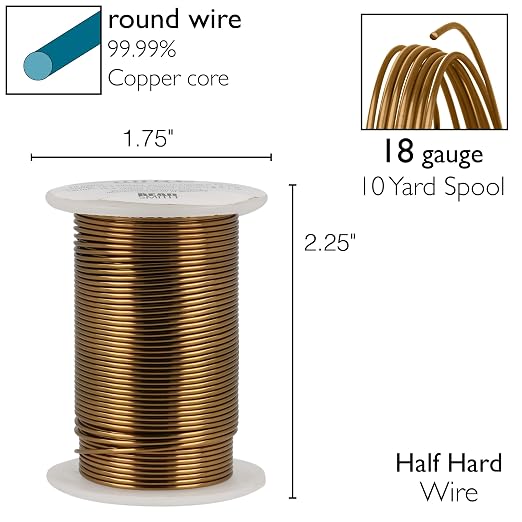 The Beadsmith Wire Elements 18-Gauge Lacquered Tarnish-Resistant Copper Wire - Image 4