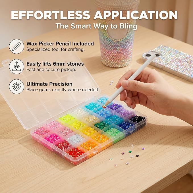 2000PCS 6MM 24 Colors Rhinestones - Image 6