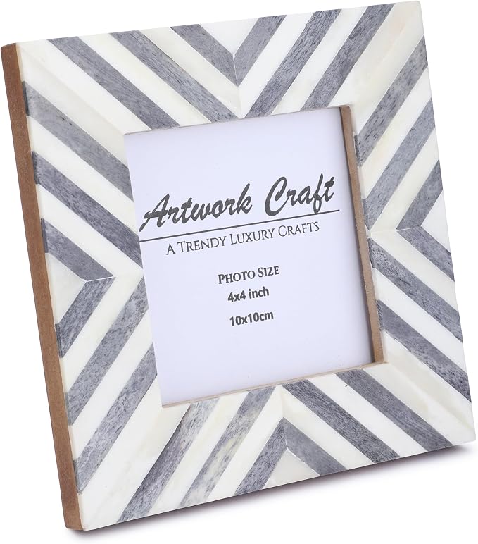 Picture Photo Frame Chevron Herringbone Art Inspired Vintage Table-Top/Wall - Image 2