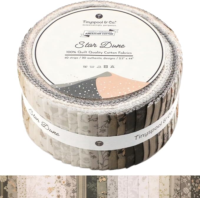 Tinyspool & Co.'s Twirlie Roll 40 Precut Quilting Fabric Strips by TinyspoolCo