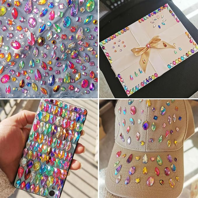 600 Pcs Crystal AB Colorful Jewels Gems - Image 5