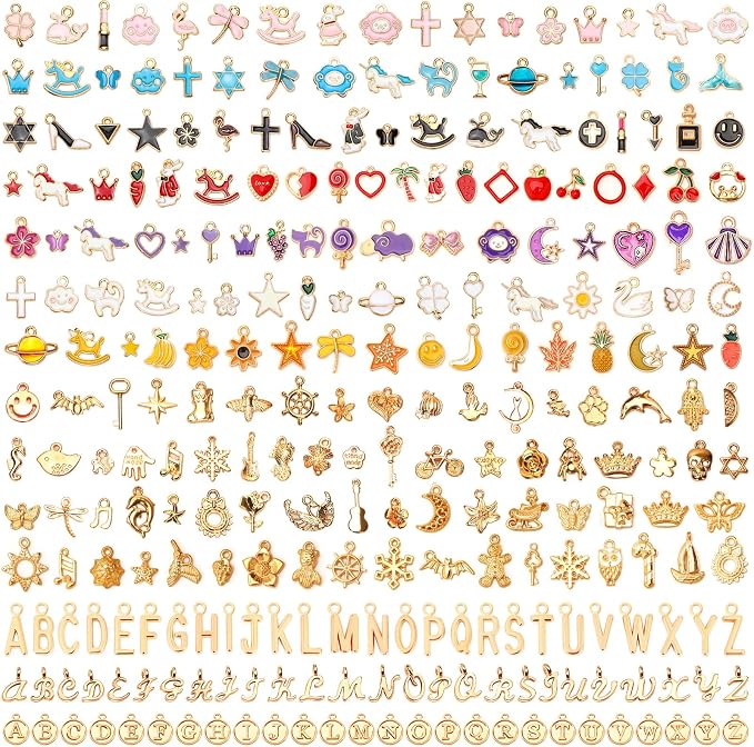 SANNIX 350Pcs Charms for Jewelry Making by SANNIX