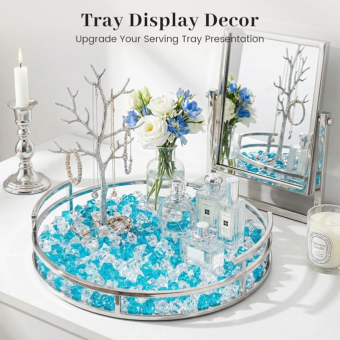 DomeStar 150PCS Fake Ice, Vase Filler Mixed Blue and Clear Fake Ice, Acrylic - Image 5