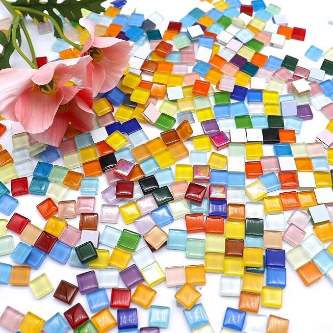 LITMIND 600Pcs / 1.1LB Mixed Colors Mosaic Tiles by LITMIND