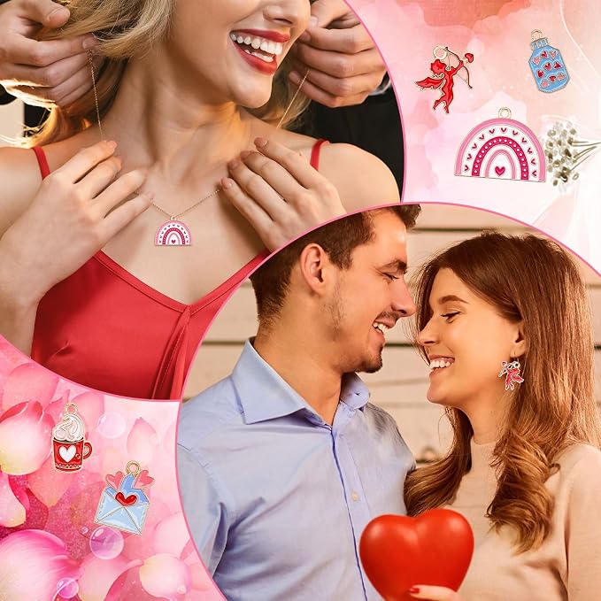 MARFOREVER 40 Pcs/20 Pairs Valentines Charms - Image 6