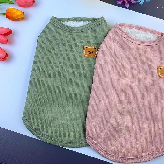 Fleece Cotton Dog Winter Warm Soft, Lightweight, Breathable Pet T-Shirts & - Image 3