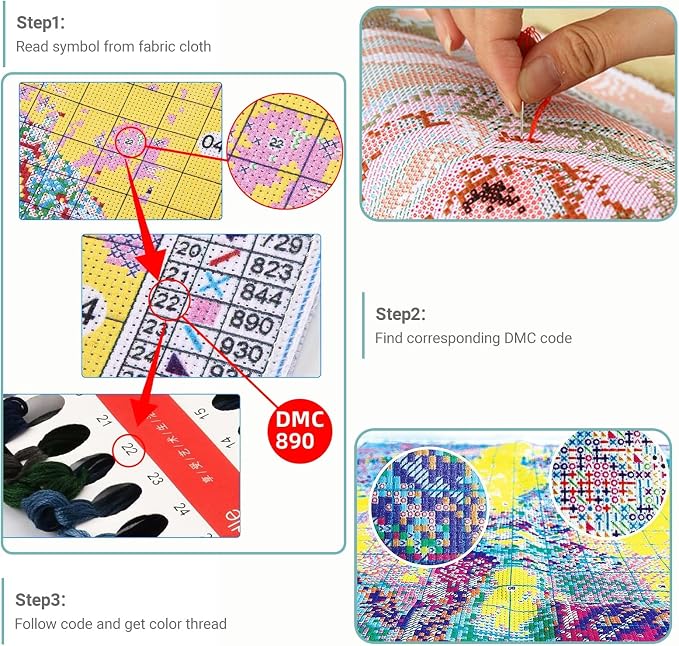 HKLIOPU Stamped Cross Stitch Kits - Image 5