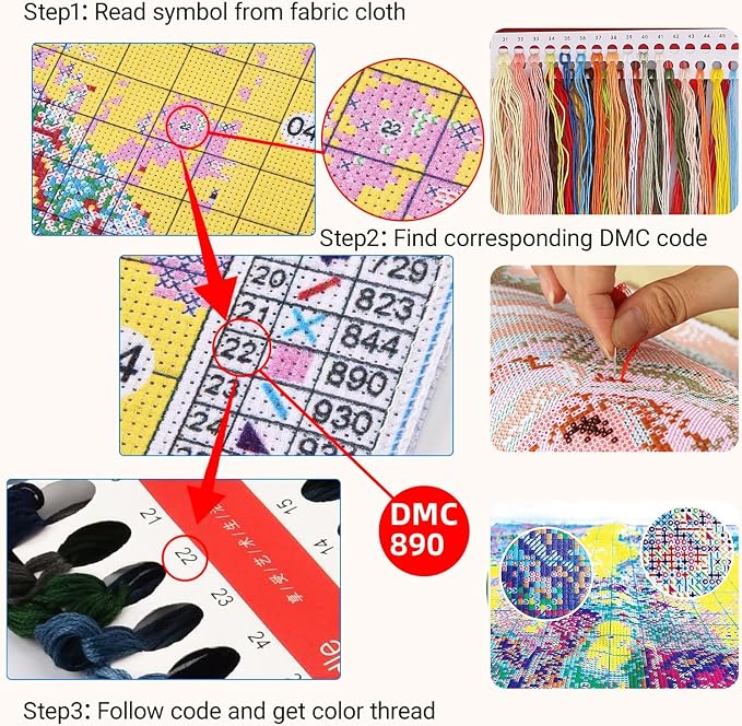 HKLIOPU Stamped Cross Stitch Kits - Image 3