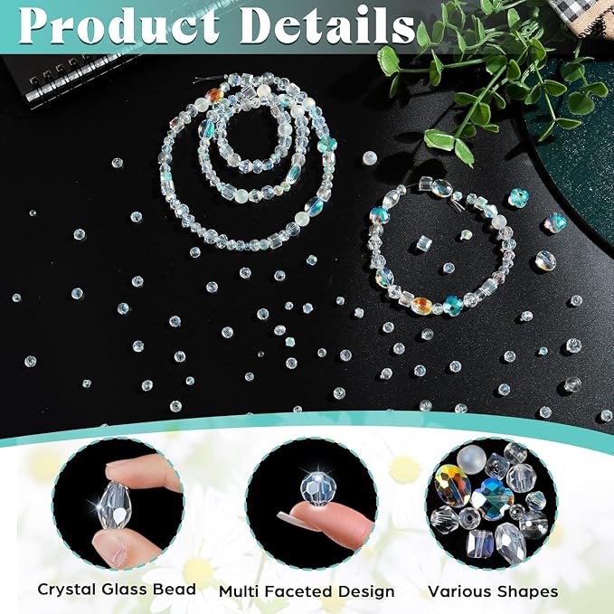 1272Pcs Glass Beads for Jewelry Making, AB Color - Image 4
