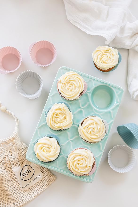 The Silicone Kitchen Reusable Silicone Baking Cups Silicone Muffin Liners - Image 5