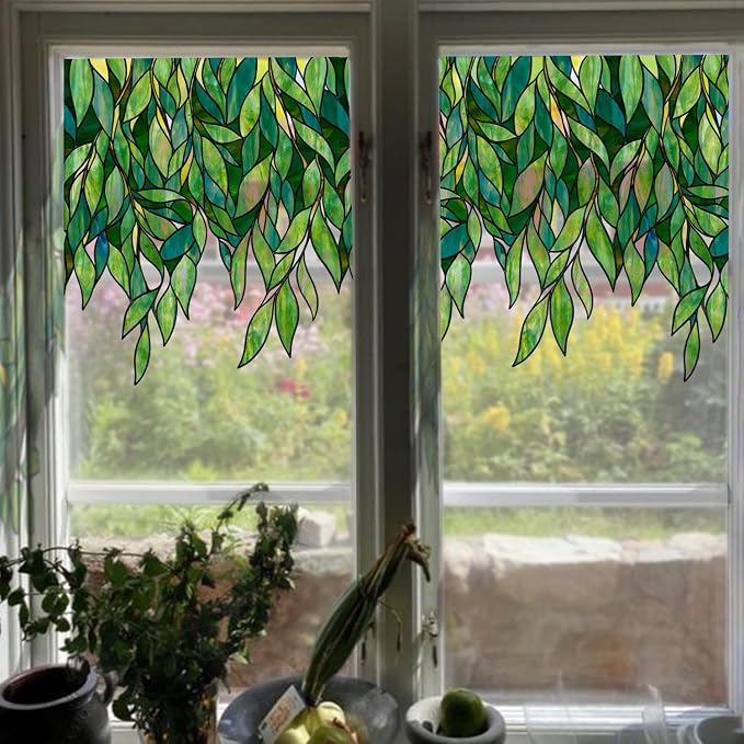Original Hand Drawn Faux Stained Glass Window Hanging Clings - Image 4