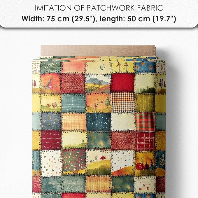 Patchwork Autumn Landscape Cotton Fabric Panel – 6 Designs + Bonus Sheet - Image 7